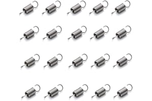 NAISFEI 20 Stück Edelstahl kleine Doppelhaken-Zugfeder, 304 Edelstahl Druckfeder 0,3mm x 3mm x 10mm Druckfeder für Gartenschere