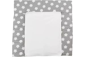 Puckdaddy Helene | Patrón de barras y estrellas | Cambiador 77x75cm | 100% algodón | Probado OEKO-TEX | Cambiador suave y seguro para bebés | Comodidad y estilo óptimos
