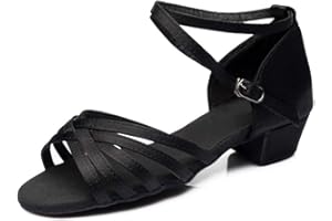 TRIWORIAE - Damen Mädchen Tanzschuhe Niedrigem Absatz Standardtanz/Gesellschaftstanz/Lateinischer Tanz/Latein