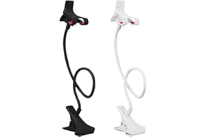 AMESOR Flexible Halterung Handy, Handyhalterung Schwanenhals Lang, Flexible Halterung Mit Klemme, Telefonhalter Am Bett, Flexible Lazy Arm Telefonhalterung, Verstellbare Handyhalterung,für Schreibtisch, Bett
