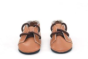 Aeromdale Puppenschuhe PU-Schuhe mit Schnürsenkeln für 35,6 cm große Puppen Zubehör Spielzeug – Kaffee – 1 Paar