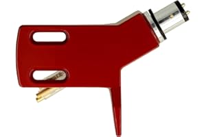 THAKKER CHS-13 - Portatestina angolato in Alluminio Leggero - Rosso | connettore SME | per Bracci Diritti | Cavi portatestina Incluso | Cranked Headshell