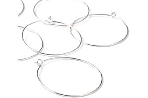 Craftdady Anneaux à breloques en verre à vin pour décoration de fête de mariage, fabrication de bijoux