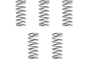 GUILOPOER 5PCS Small Compression Spring Strong Elasticity 3mm OD 0.5mm Wire Size 25mm Compressed Length for Home Projects 304 Stainless Steel Silver Extension Spring (0.5MM*3MM*25MM)