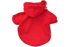 Eastlion Hund Pullover Welpen-T-Shirt Warm Pullover Mantel Pet Kleidung Bekleidung, Rot, Gr. S