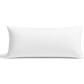 FUSIONHOME - Fibre and Memory Foam Pillow 105 cm - Extra Soft Feather Feel Fabric - Memory Foam, Thermoregulating and Hypoall