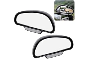 EMODWEY 2pcs Auto Toter Winkelspiegel 360 Grad Außenspiegel， Universal Blindspiegel für PKW, LKW, SUV, Fahrschulspiegel, Sicherheitszubehör in Schwarz