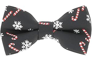 SHIPITNOW Noeud Papillon Enfant Noel Jacquard - Noeud Papillon Garçon Flocon de Neige, Sapin de Noël ou Sucre d'Orge - Noeud Papillon Réveillon Hiver