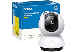 Tapo C220 - IA Cámara Vigilancia 360°, 2K 4MP QHD, Inteligente de IA, Visión Nocturna, Audio Bidireccional, Detección Movimie