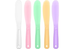 5 Stück Ymapinc Kosmetikspatel Set, Cremespatel & Kosmetik Spatel, Maskenpinsel für Gesicht & Creme, Wiederverwendbare Plastikspatel, Masken Pinsel Set für Hautpflege DIY-Make-up