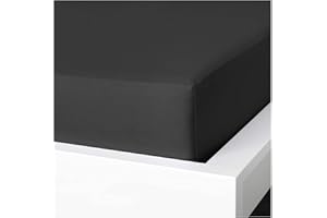 BELDORA Anti-Allergy Anti-Bacterial Brushed Microfibre Fitted Bed Sheet - 28cm Depth, Easy Care, Fade Resistant (Black, Super King)