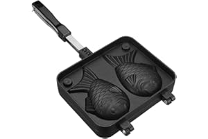 DIYARTS Maison de Cuisson en Forme de Poisson Taiyaki Fabricant Multifonctionnel de Moule à Gaufres Brûlant de Calmar de Bâton Multifonctionnel 2 Moules à Gâteaux