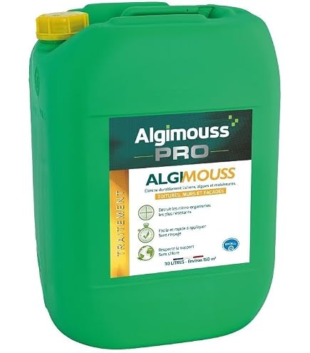 ALGIMOUSS ALGINET Nettoyant Dallages Et Terrasses 5L - Anti-Mousse, Algues Et Lichens
