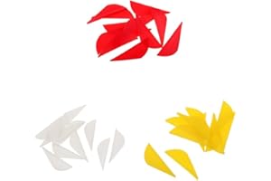 SGerste 36pcs 2 Inch Feather Fletching Arrows Vanes High Elasticity Archery Accessories Red Yellow White