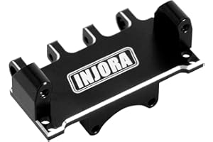 INJORA Regulowany uchwyt serwo CNC aluminium do Axial SCX24 1/24 RC Crawler Upgrade (czarny)