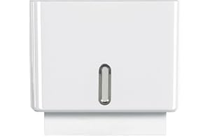 Dexpro Lockable Paper Towel Dispenser Holder C/Z Fold Wall Mounted for Hotels, Bathrooms, Washrooms and Toilets: White
