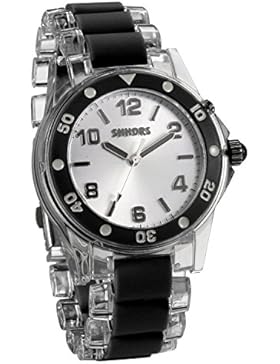 JewelryWe Damen Frauen Armbanduhr, Einfach Coole Charm Analog Quarz Uhr Stoppuhr mit Silber Digital Zifferblatt...