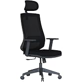 Sempre Sun Ergonomik Fileli Ofis &Ccedil;alışma Koltuğu Siyah, Ayarlanabilir Başlık ve Bel Desteği, Hareketli Kollar, Tilt Mekanizma