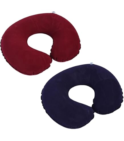 Pacchetto Comfort Da Viaggio Proteam: Cuscino Gonfiabile, Poggiatesta, Maschera Occhi E Tappi Orecchie Per Aereo/Auto - Foto 5