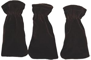 Funight - Copripedale per pianoforte, 3 pezzi, universale, in velluto, antiscivolo, colore: caffè