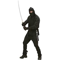 Widmann Kinder-Kostüm Ninja – Komplettes Set Mit Kapuze, Maske & Accessoires Für Karneval & Rollenspiel