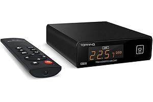 AOSHIDA Topping E30 II HiFi DAC Preamp- 2x AK4493S DSD512 PCM32Bit/768kHz USB Decoder, Optical Coaxial 192kHz SPDIF Digital-Analog Converters, Audio DAC with Remote, Black