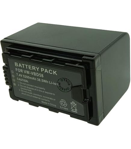 TECHTEK Batteria 7800mAh Compatibile Panasonic AG-AC130, AG-HMC150 E Altri | Li-ion 7.4V Per Videocamere
