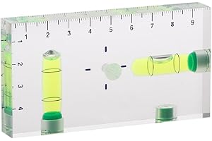 JDIEOQA Mini Niveau de Bulle de Niveau magnétique Transparent à Deux Directions de Haute précision 95 x 51 x 13 mm