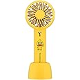 ECVV Portable Handheld Fan Pocket Fan 1200mAh Rechargeable USB Fan 3 Speeds Adjustable Air Circulating Fan for Home Office Indoor Outdoor (Yellow)
