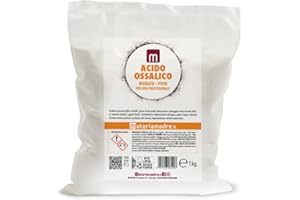 MATERIAMADRE ACIDO OSSALICO PURO SEMOLATO DIIDRATO o BIIDRATO - CON ISTRUZIONI - BUSTA 1KG