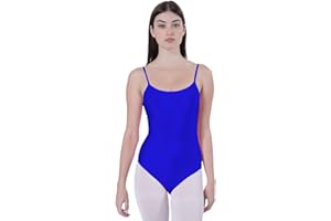 Carnavalife Body Maillot de Danza Ballet Gimnasia Mujer bodysuit Tirantes sin Mangas con Cuello Redondo y Cubre la Espalda, No Transparenta Ajustado para Danza Baile Gimanasia Ritmica