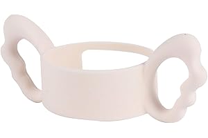 TOYANDONA Babyflaschen Griffe Silikon Fütterungsflasche Tragegriffe Flaschengriff Halter 6cm (Beige)