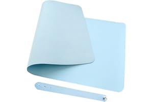 MORAIN Morian Desk Pad Mouse Mat Large Mouse Pad PU Leather Desk Blotter Writing Pad, Blue, 300 * 600mm