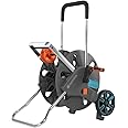 Gardena CleverRoll L Easy: Hose trolley with up to 100 m capacity, especially stable, convenient, robust metal hose guide, anti-drip device, tool-free assembly (18520-20)
