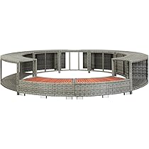 Whirlpool-Umrandung Poly-Rattan - Mit Stauraum Schwarz