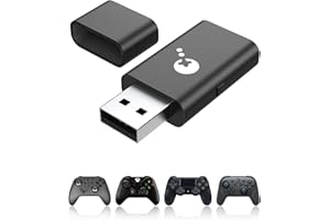 GuliKit Goku Adaptateur sans Fil, Bluetooth Adaptateur pour Manette King Kong 2 Pro/Xbox Series/Xbox One (Bluetooth Ver.)/PS4/Switch Pro Controller Play sur Xbox/PS4/Switch Console/PC/iOS