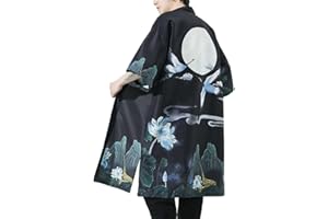 HAORUN Kimono japonais ample Yukata pour homme - Style vintage