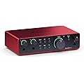 Focusrite Scarlett 2i2 4th Gen, interface audio USB pour enregistrer, composer, streamer et podcaster — des prises de son de très haute qualité et tous les logiciels pour enregistrer