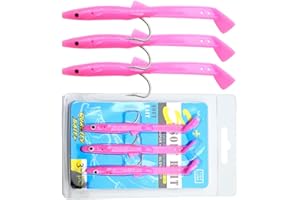 TUATA Raglou Señuelos de pesca flexibles de 100 mm de longitud, juego de 3 piezas