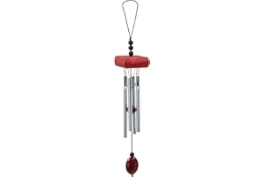 YITEXIN Petit carillon éolien, carillon d'extérieur en aluminium avec tons mélodiques doux, carillon de jardin, pour cour, porche, décoration d'intérieur (rouge)