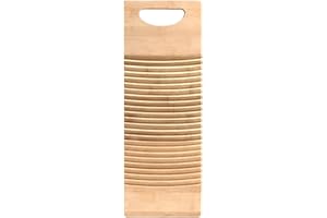 FULENYI Wash Board For Hand Washing Clothes - Wash Board For Laundry,Small Scrub Board, Hand Washer With Wavy Pattern Laundry, Natural Wood, Efficient & For Women