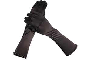 Afinder Flower Girl - Guanti lunghi in raso per occasioni speciali, 6-10 anni