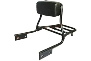 AEspares Compatible con respaldo trasero de pasajero Royal Enfield Classic con portador, color negro