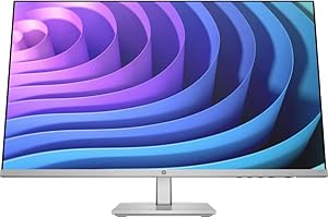 ‎HP HP M27h FHD IPS Monitor | 68,6 cm (27 Zoll) | 1920x1080 Pixel (16:9) | 178 Grad Betrachtungswinkel | VGA | 2x HDMI 1.4 | AMD FreeSync | HP EyeEase | Neigefunktion | Höhenverstellbar | Schwarz/Silber