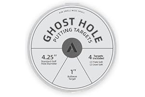 ARYZE Putt Target Ghost Hole - Ayuda de Entrenamiento para Practicar Putting y Chipping. Disco Plano de tamaño Oficial para Uso en Interiores o Exteriores. Accesorios de Golf