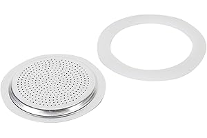 CNANRNANC 6 cup+sieve sealing rings for espresso maker, replacement seal for coffee, espresso, mocha, cooker, pot top, silicone rubber