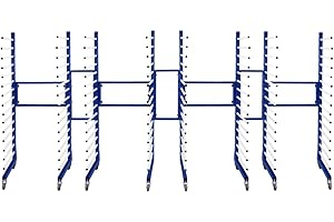 ‎MONSTER RACKING Kombi-Trockenwagen Trockenständer Lacktrockenwagen x4 +inkl. 2-Wege-Anschlussstücke Verbindungsset 4 robuste 360°-Rollen 15 Ebenen/Gestell Mobil 25 kg pro Ebene 375 kg Kapazität Verstellbare Breite
