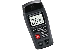 Fenteer Professional Damp Meter, Wood Moisture Meter Moisture Detector Humidity Measuring for Wood Firewood Logs Plaster Cardboard Paper