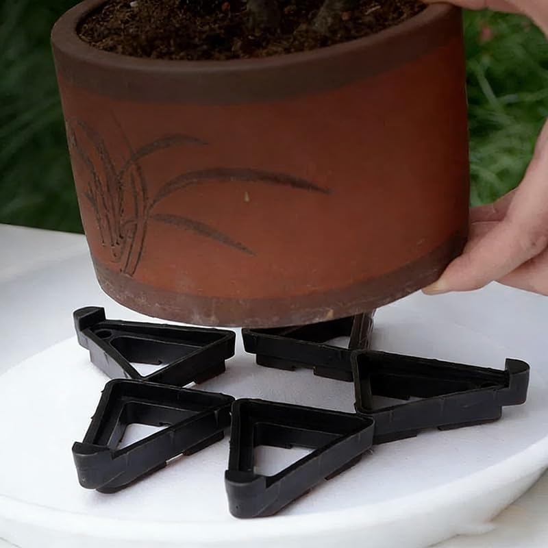 12 Pcs Pot Feet for Outdoor Planters Plant Pot Feet Invisible Flower Pots Risers Breathable Pots Stand Toes Moisture-Proof Plant Pot Feet for Garden Planters, Prevent Stains Plant Risers