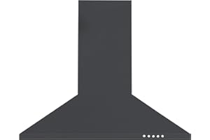 Cookology CCHIM60 60cm Chimney Cooker Hood - Push Button Controls - Bright LED Lighting - 323.7 m³/h Extraction - Class A Lighting Efficiency - Adjustable Height - Easy-Clean Filters - Black